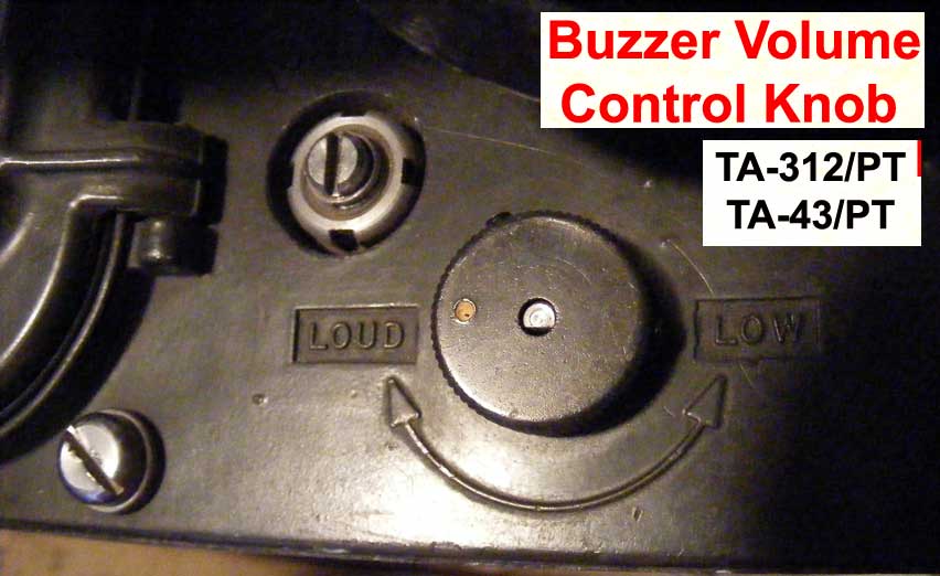 TA-312/PT TA-43/PT  BZ-23/PT Buzzer Control Knob