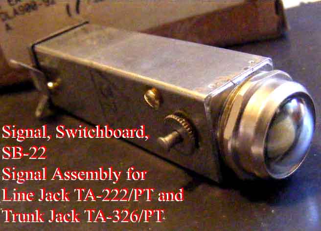 Signal Assembly TA-222/PT Circuit Line Jack and TA-326/PT Circuit Trunk Jack