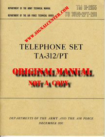 Technical Manual 312/PT Telephone set