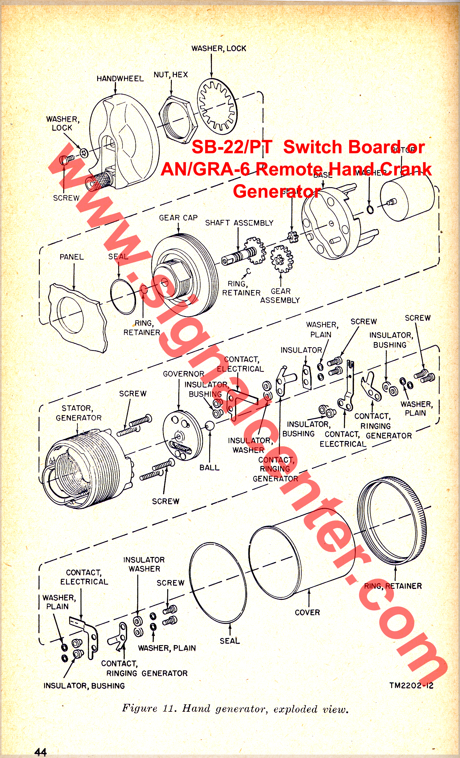  Exploded View Generator G25A/PT  Magneto Generator