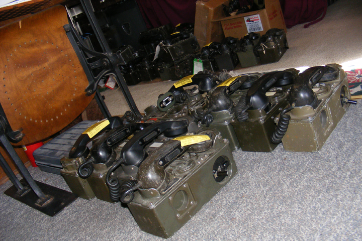  TA-312/PT field telephones being tested