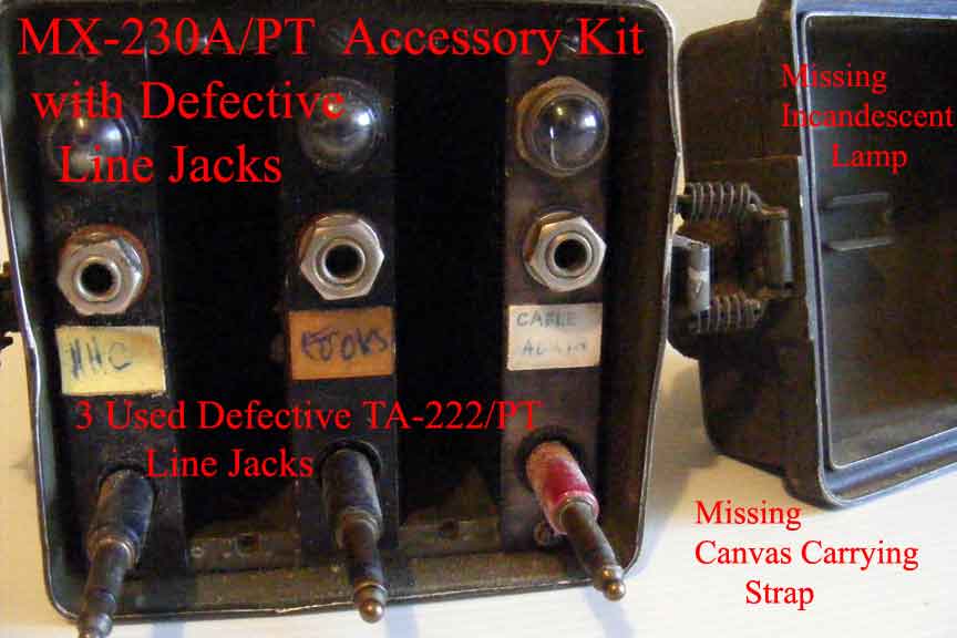 used MX-230A/PT SB-22/PT Accessory Kit