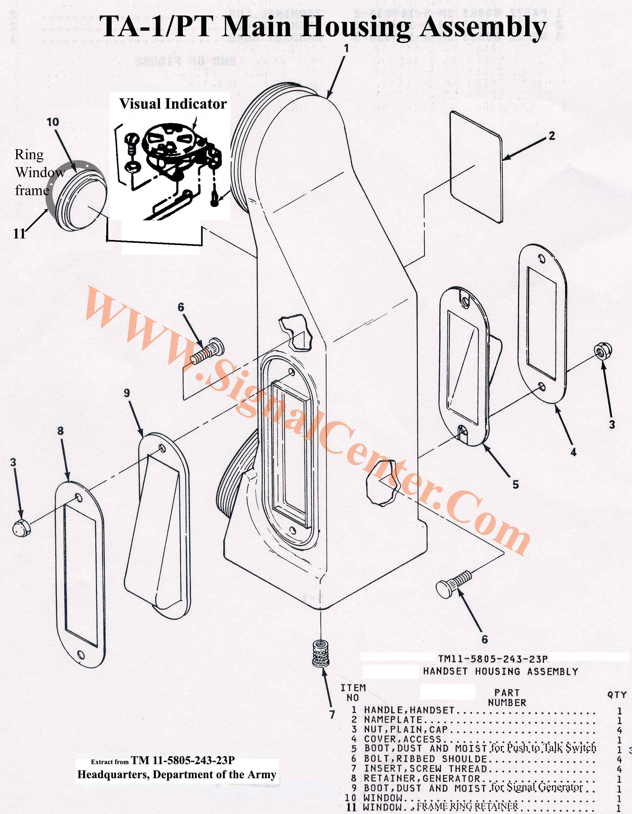 TA-1/PT Exterior Housing Assemby