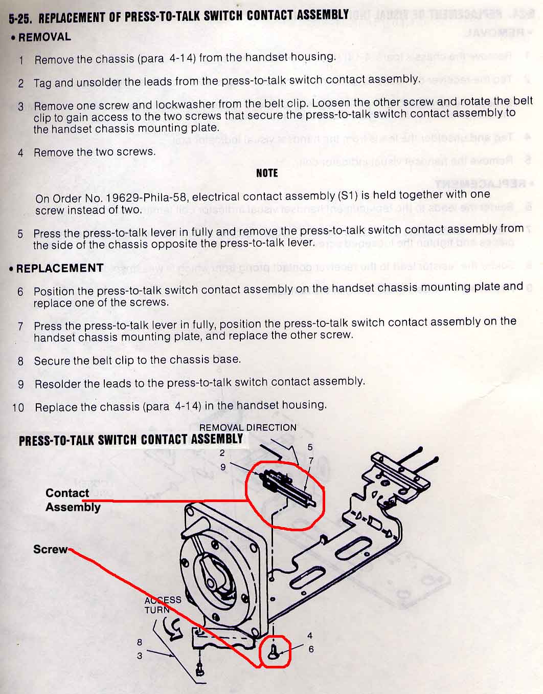 Pust to Talk contact assembly instructions