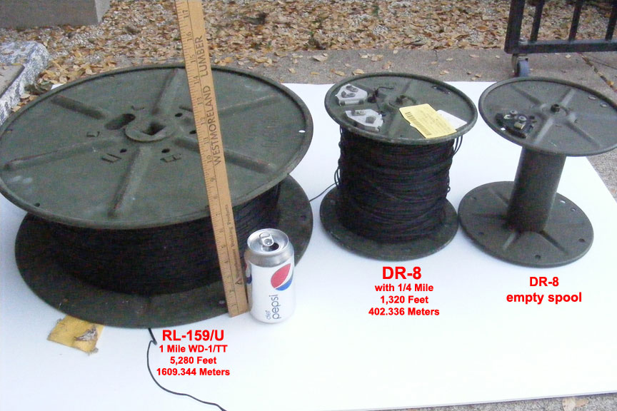 1 mile RL-159/U 1/4 mile DR-8 Spools